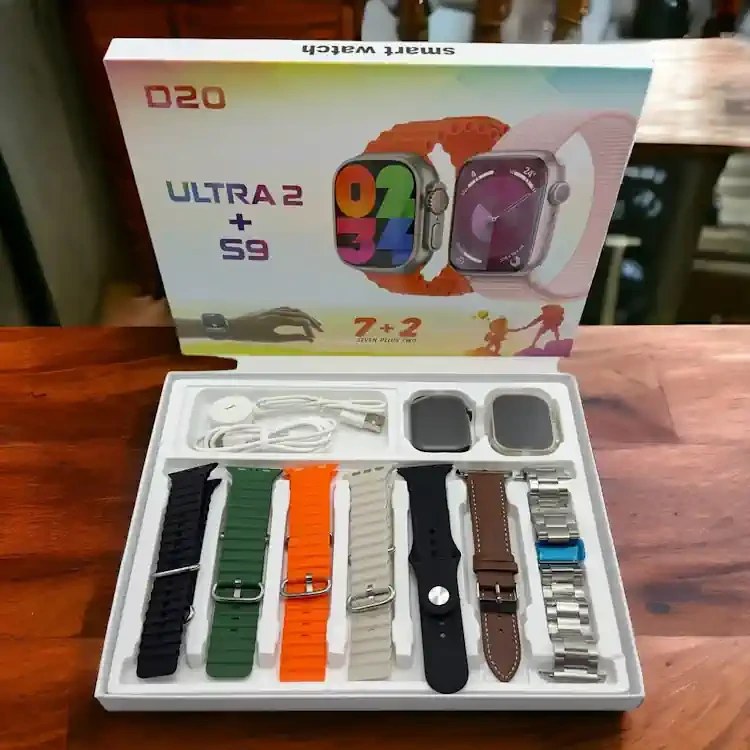 پک هدیه ساعت هوشمند D20 Ultra2+S9